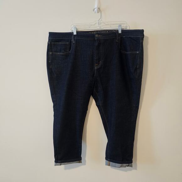 American Eagle Dark Wash 360 Extreme Flex Men Crop Jeans Size 44x32 - Picture 1 of 6